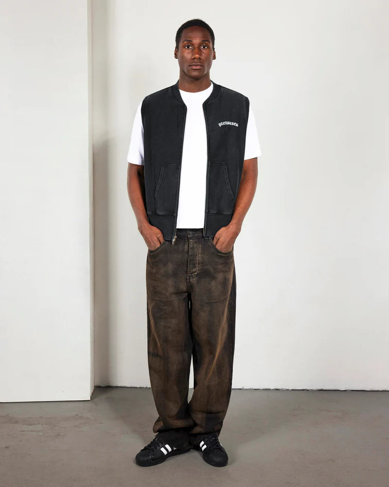 Pleasures - Neural Zip Vest Faded Black