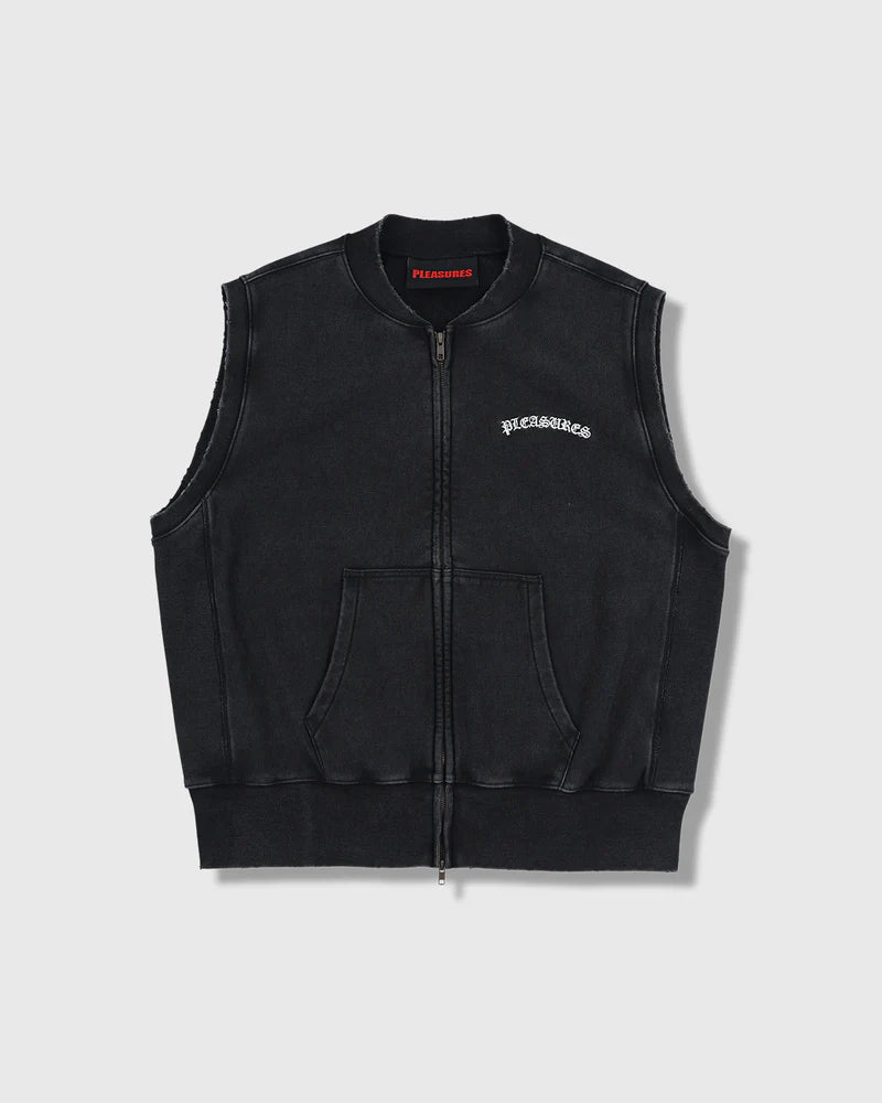 Pleasures - Neural Zip Vest Faded Black