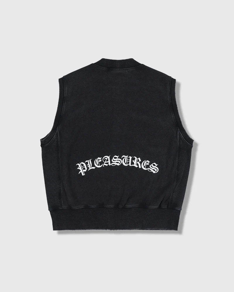 Pleasures - Neural Zip Vest Faded Black