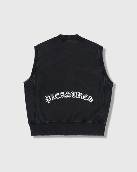 Pleasures - Neural Zip Vest Faded Black