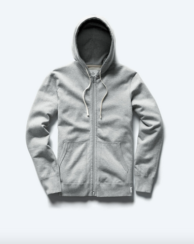 Reigning Champ - Knit Mid Weight Terry Full Zip Hoodie ~ H.grey