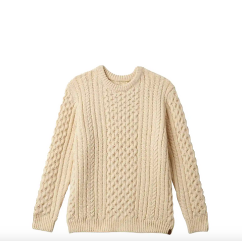 Brixton - Classic Fisherman's Cable Knit Sweater