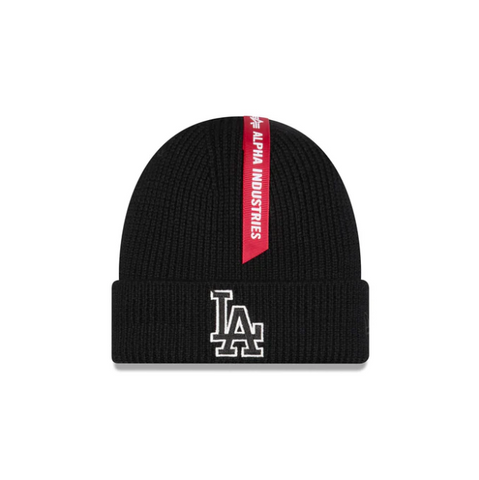 New Era x Alpha Industries LA Dodgers Beanie Black