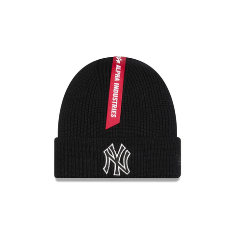 New Era x Alpha Industries NY Yankees Beanie Black