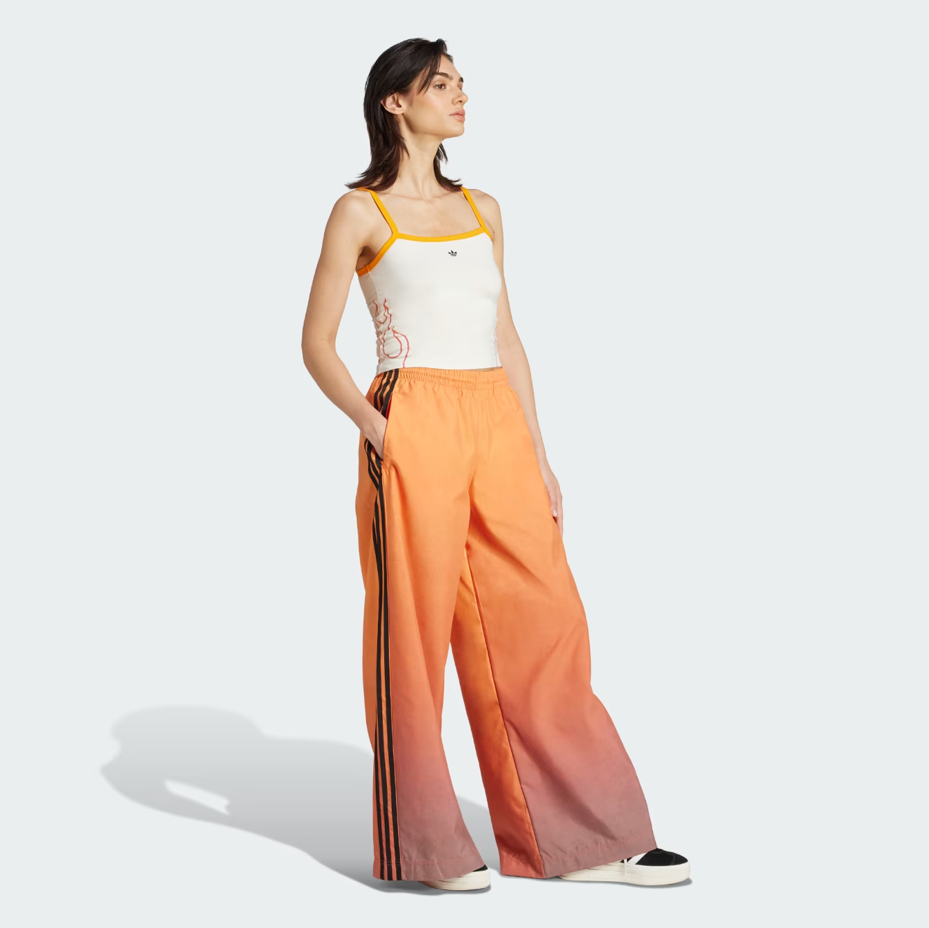Adidas - W Flames Tank Top Off White/Crew Orange