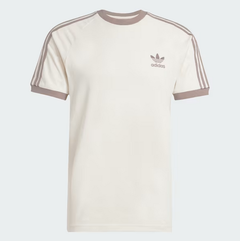 Adidas - 3 Stripe Tee ~ Cream/Brown