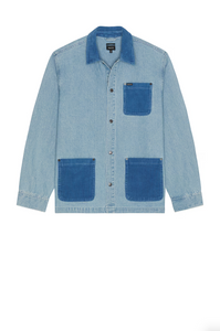 Brixton - Herringbone Lightweight Chore Coat - Denim