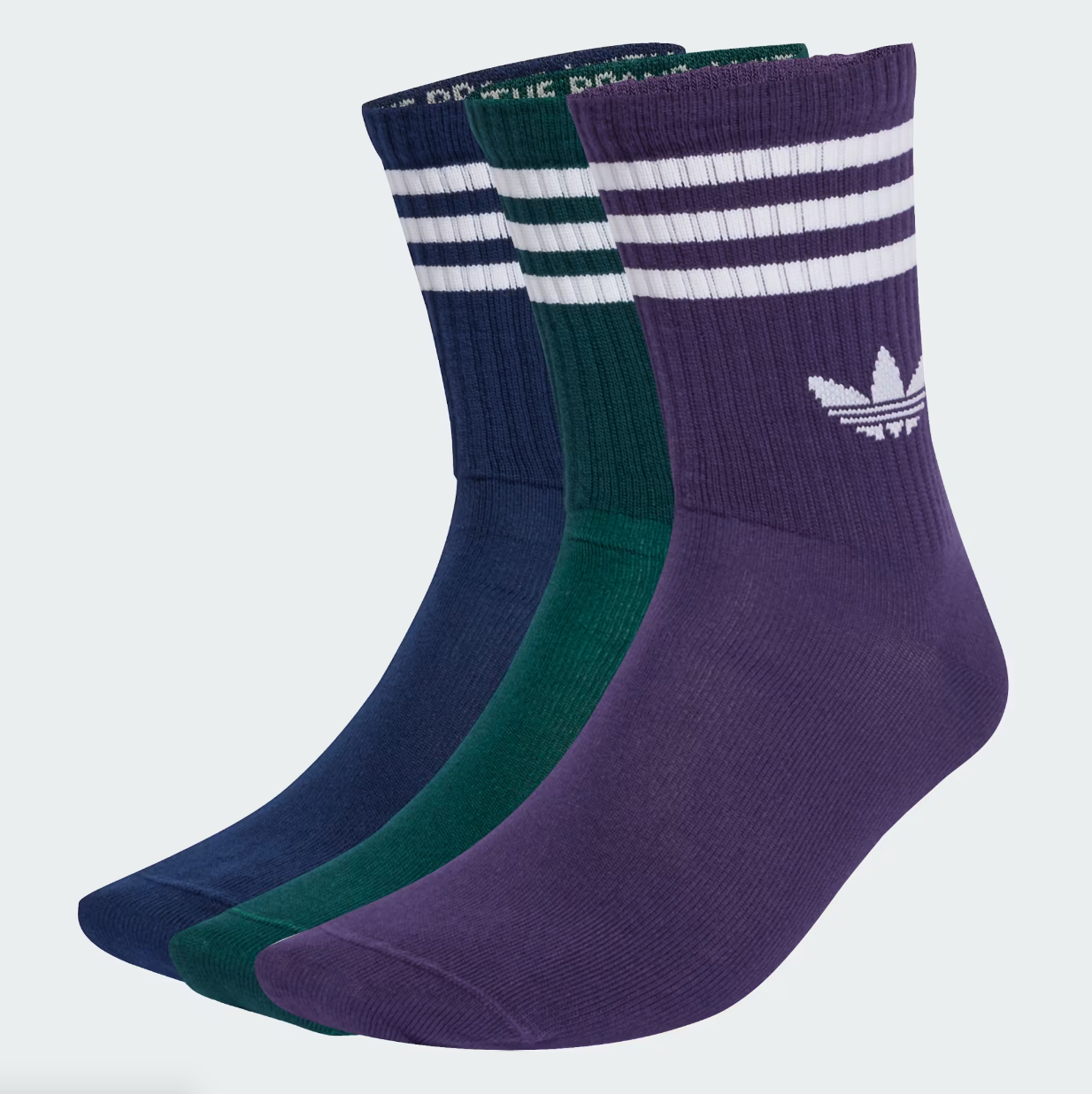 Adidas - Crew Socks (3 Pairs) Night Indigo/Aurora Ivy/Aurora Plum