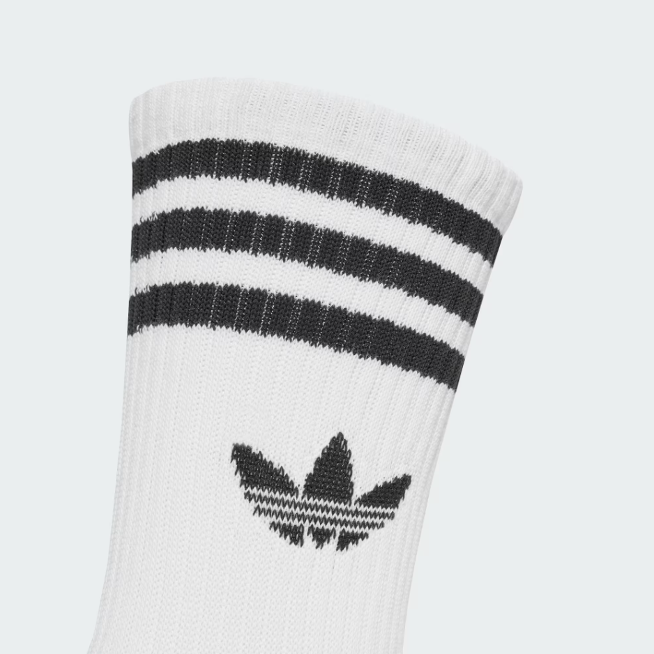 Adidas - Stripe Crew Socks White (3 Pairs)-2
