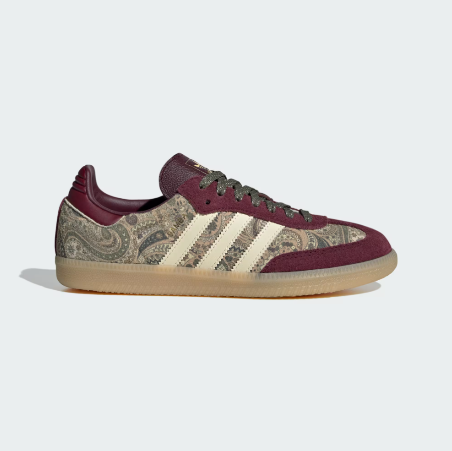 Adidas - W Samba OG x Liberty London Maroon/Warm Vanilla/Olive