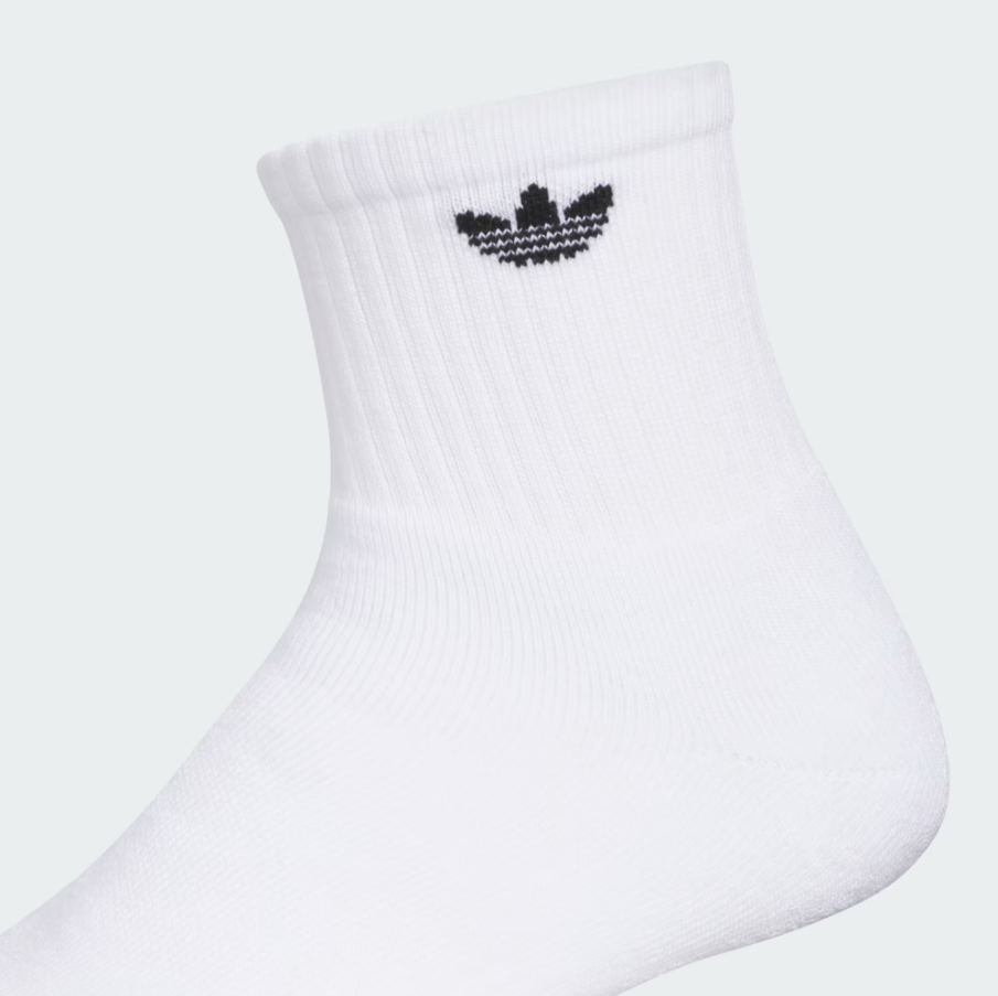 Adidas - Originals Trefoil 2.0 Quarter Socks (6 Pairs) White