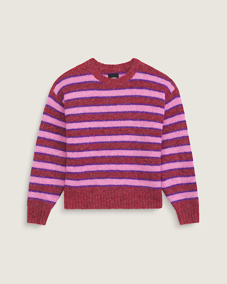 Vans - W Rollins Stripe Sweater Poppy Ember Red/Purple