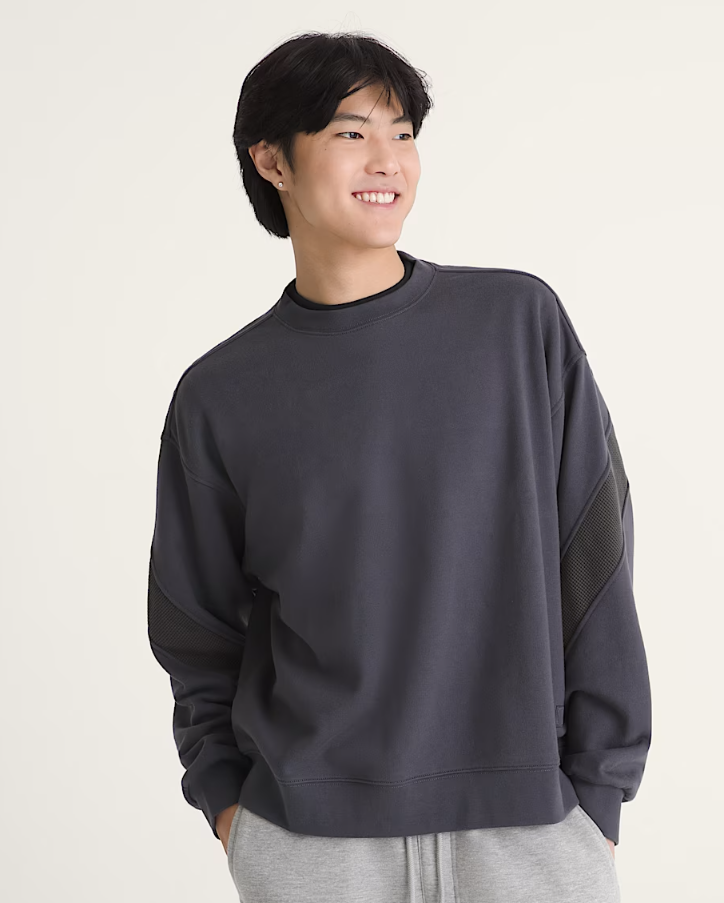 Vans - Retro Sport Crewneck Charcoal Grey-3