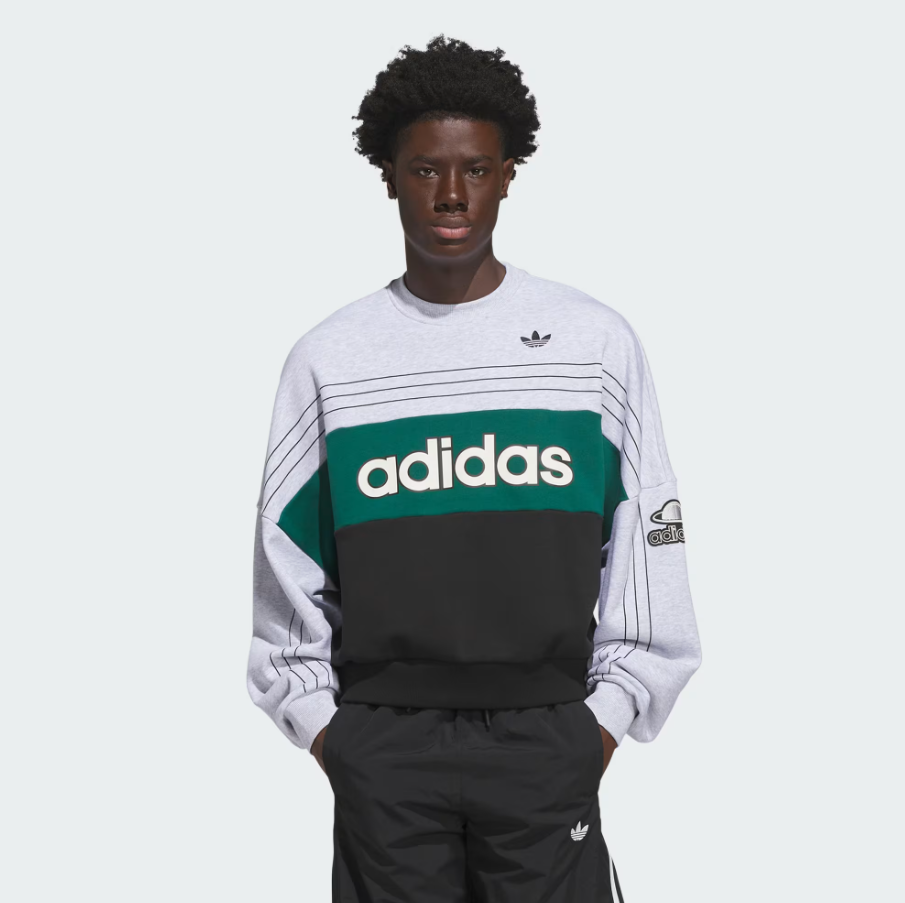 Adidas - Originals Varsity Crewneck Light Grey Heather-2