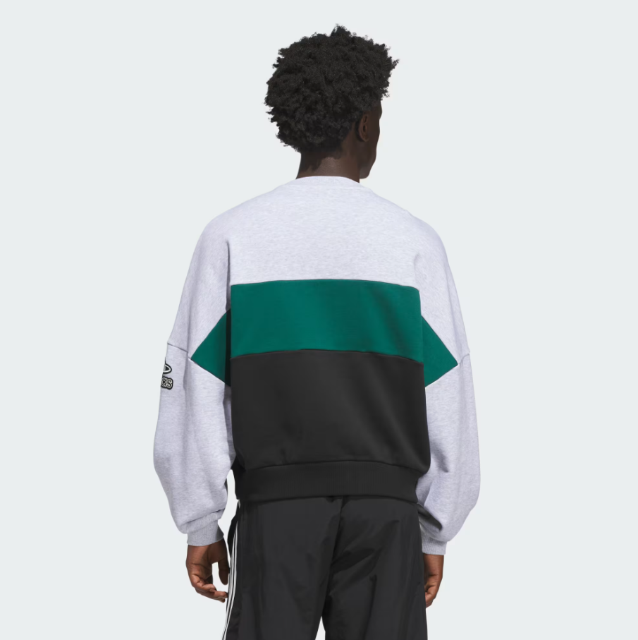 Adidas - Originals Varsity Crewneck Light Grey Heather-5