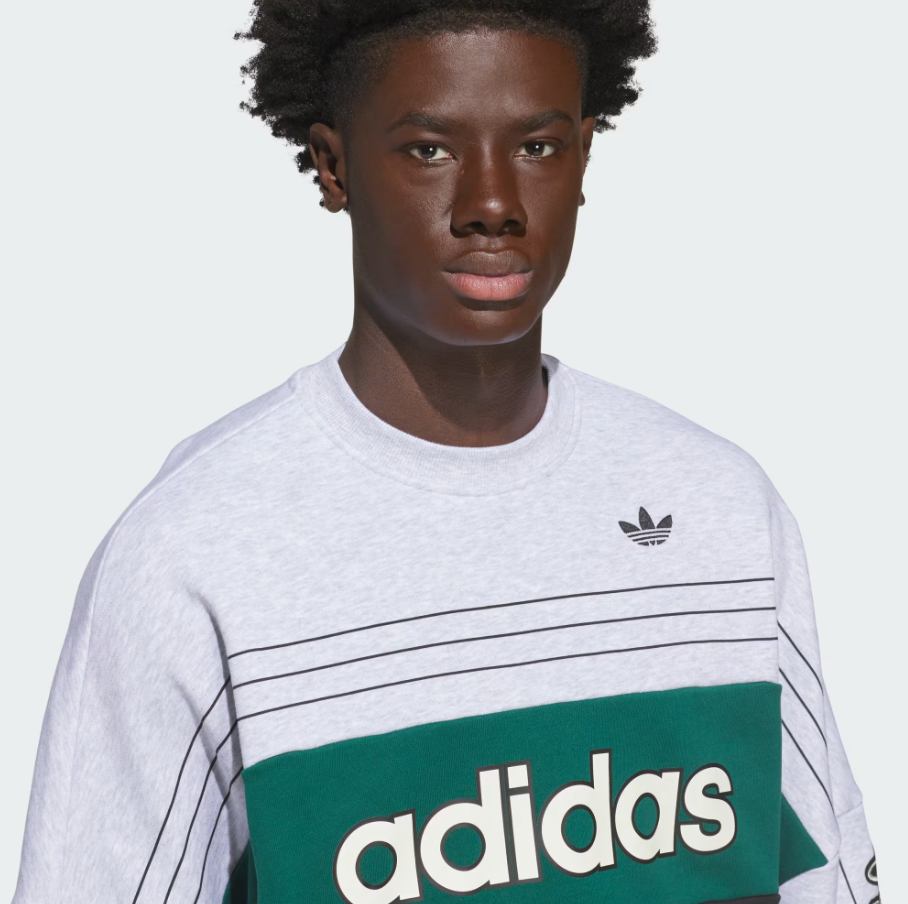 Adidas - Originals Varsity Crewneck Light Grey Heather-3