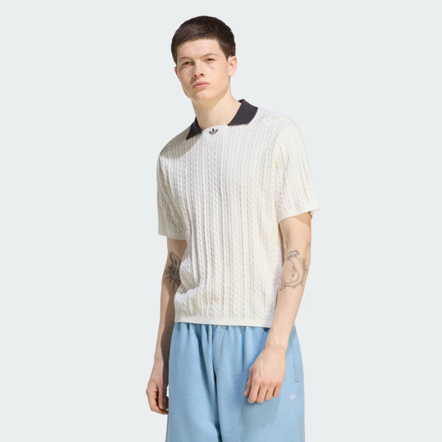 Adidas - Cable Knit Soccer Jersey Cloud White-2