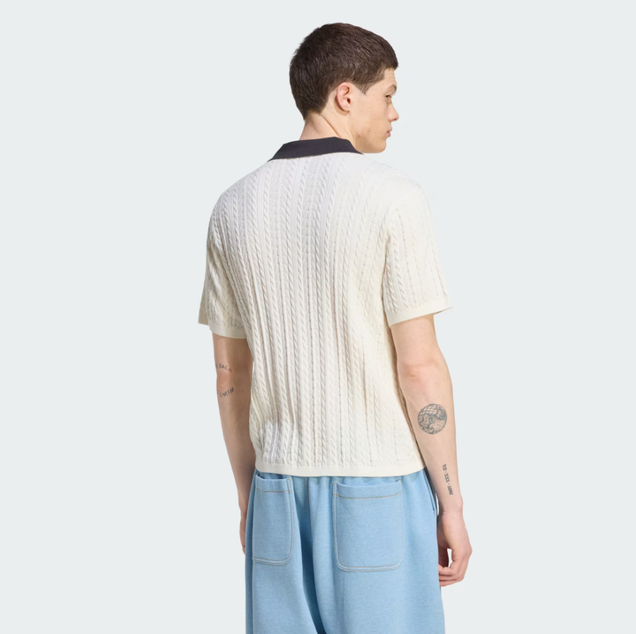 Adidas - Cable Knit Soccer Jersey Cloud White-5