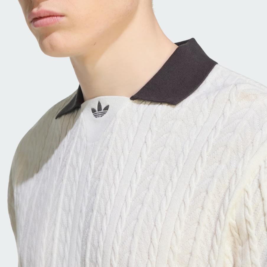 Adidas - Cable Knit Soccer Jersey Cloud White-3
