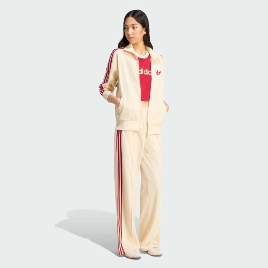 Adidas - W Firebird Track Jacket Warm Vanilla/Team Victory Red-6
