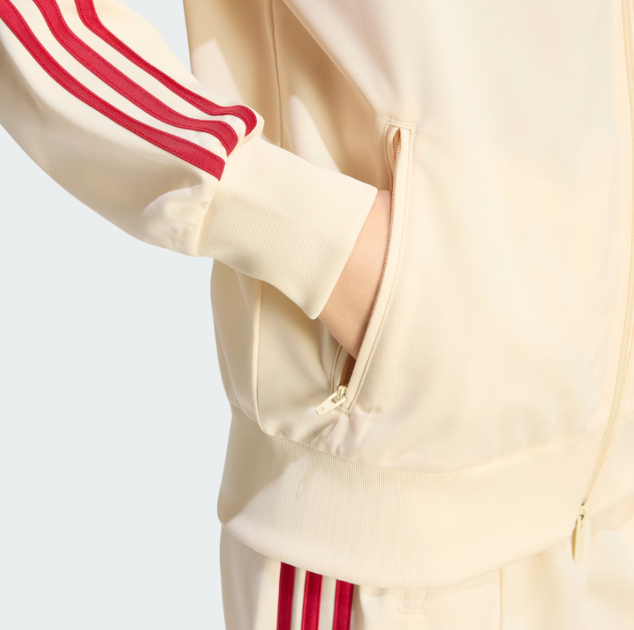 Adidas - W Firebird Track Jacket Warm Vanilla/Team Victory Red-4