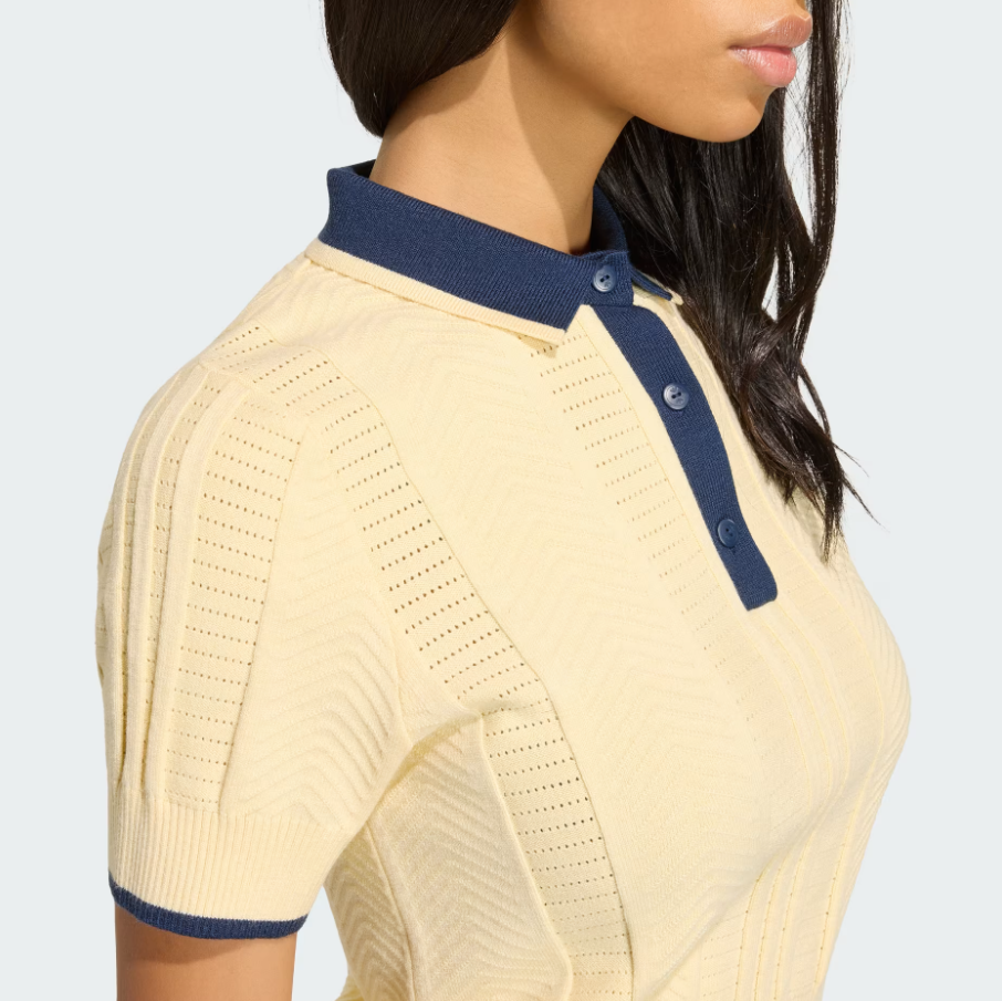 Adidas - W Cable Knit Cali Polo Warm Vanilla-3