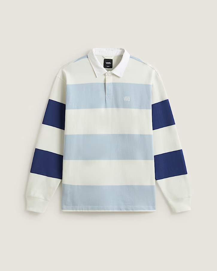 Vans - Two Tone Stripe Rugby Shirt Marshmallow/Soft Slate