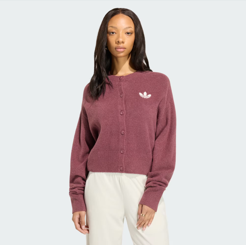 Adidas - W Essentials Knit Cardigan Burgundy-2