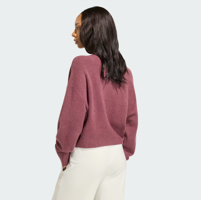 Adidas - W Essentials Knit Cardigan Burgundy-3
