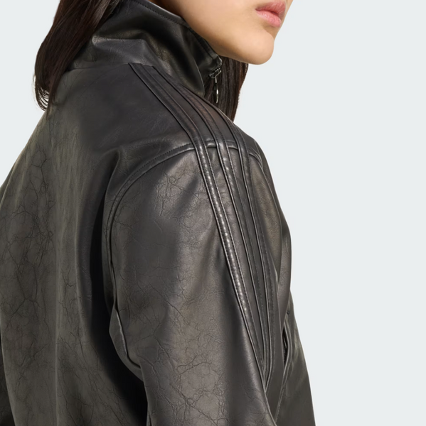 Adidas - W Cropped Pleather Jacket Black