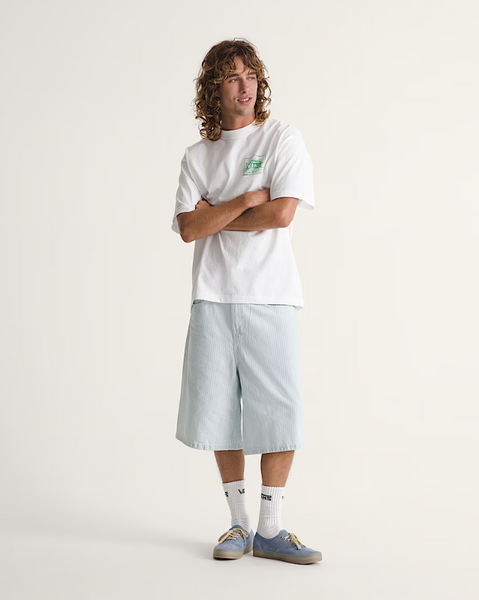 Vans - Check-5 Baggy Striped Denim Shorts