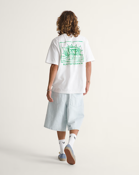 Vans - Check-5 Baggy Striped Denim Shorts