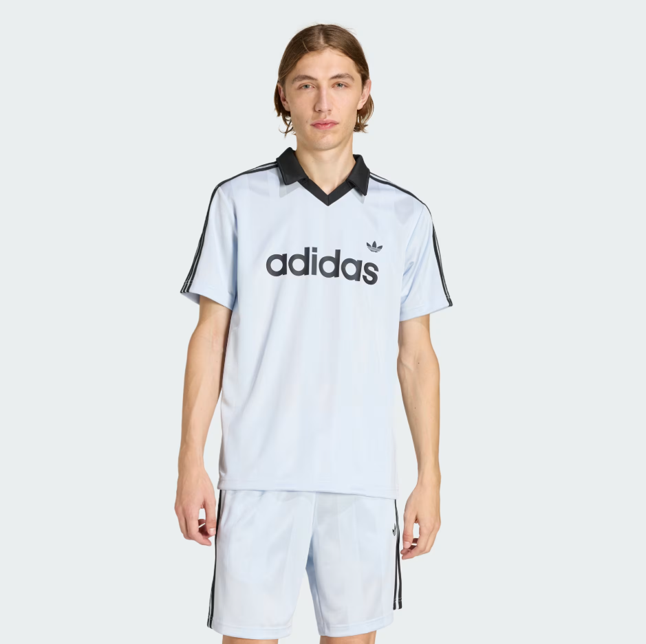 Adidas - Archive Collar Engineered Jersey Crystal Sky