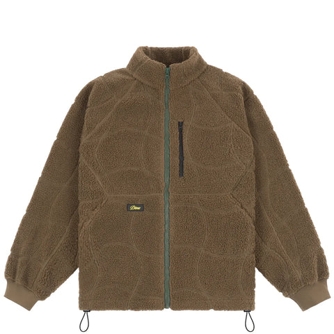 Dime - Coverstitch Sherpa Fleece Jacket ~ Military Brown