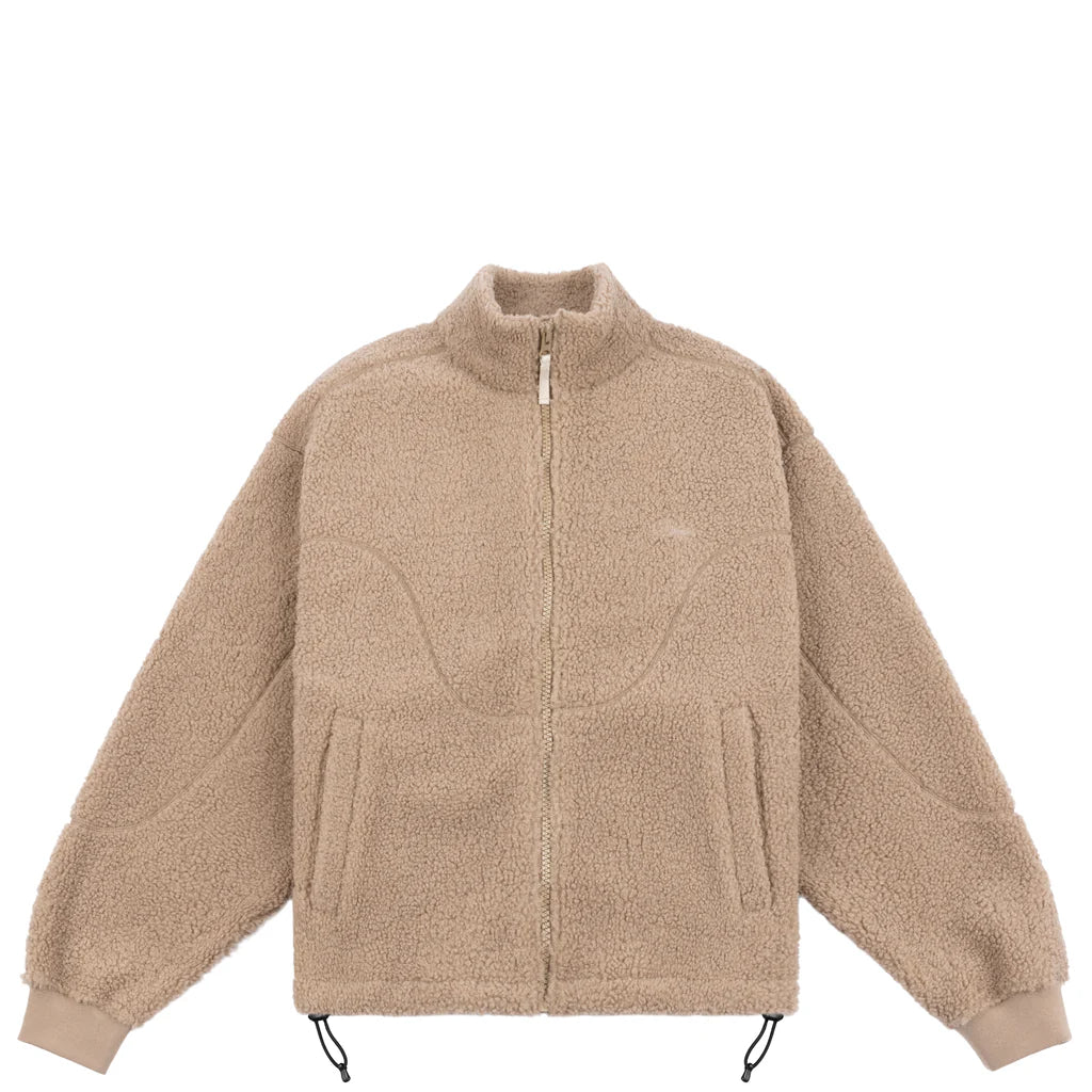 Dime - Polar Fleece Sherpa Zip-Up Beige
