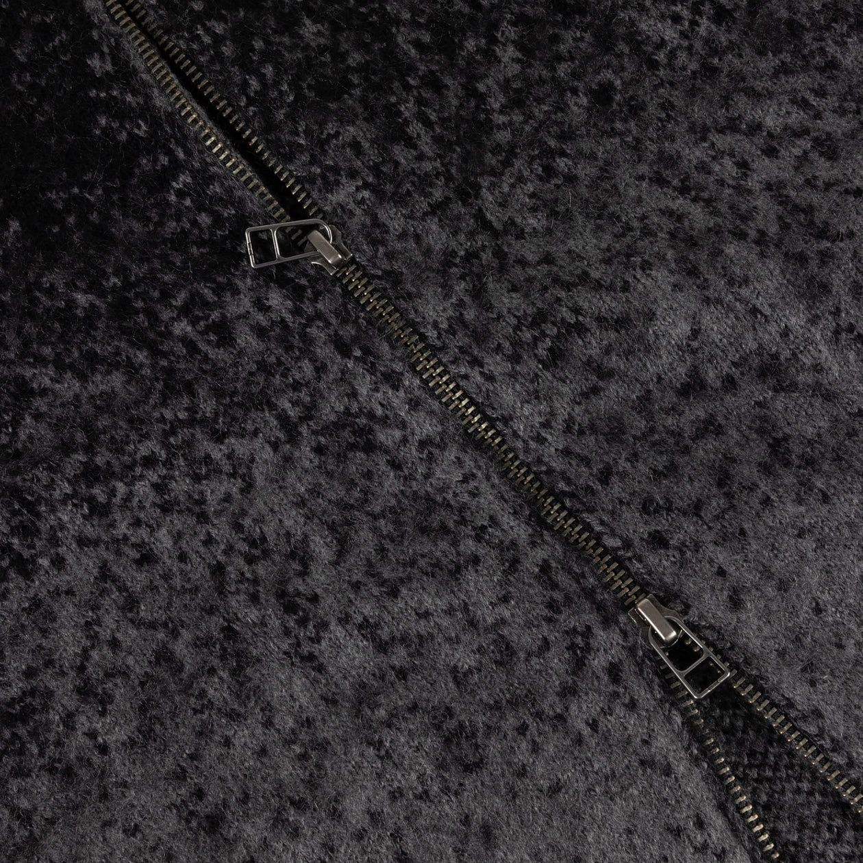 Dime - Mohair Double Zip Knit Black/Charcoal-2