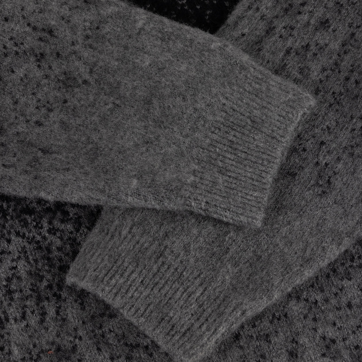 Dime - Mohair Double Zip Knit Black/Charcoal-4
