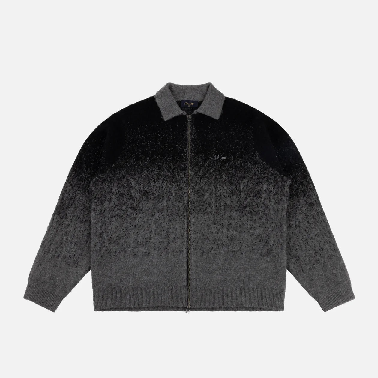 Dime - Mohair Double Zip Knit Black/Charcoal-1