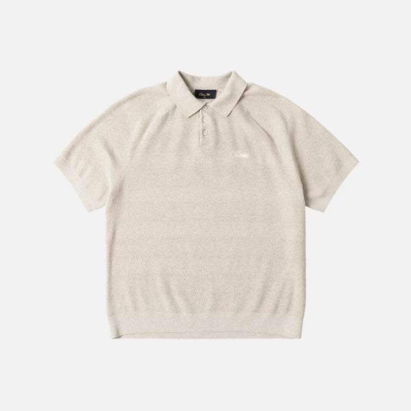 Dime - Cable Knit Polo Oatmeal