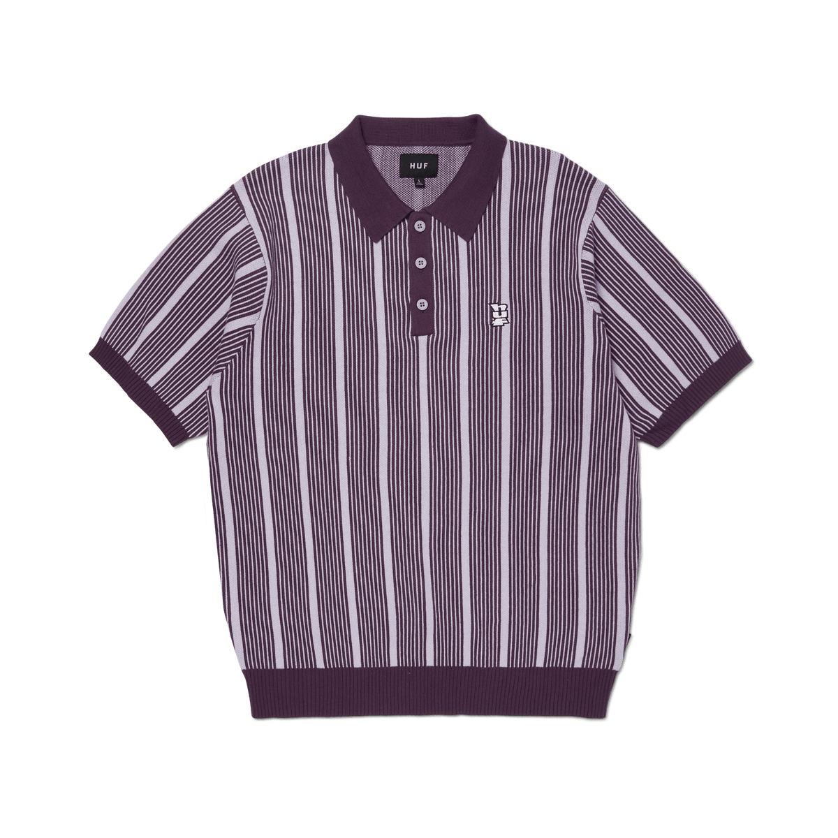 HUF - Trace Stripe S/S Knit Top ~ Dust Purple