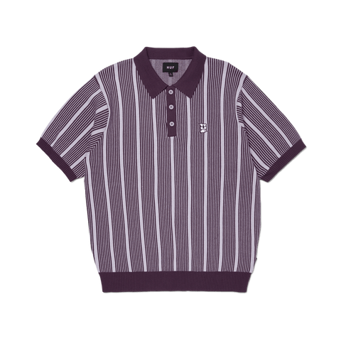 HUF - Trace Stripe S/S Knit Top ~ Dust Purple