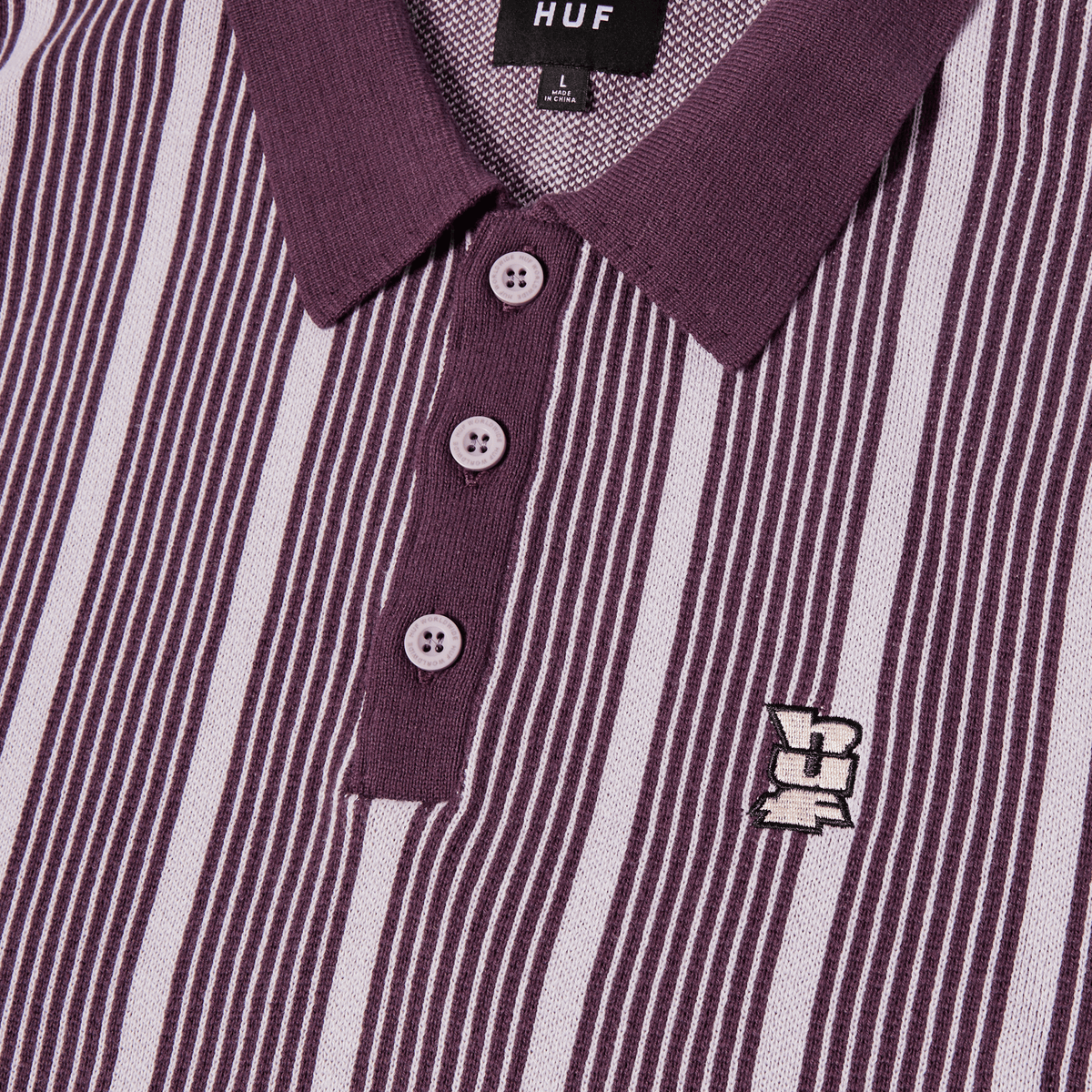 HUF - Trace Stripe Knit Top Dust Purple