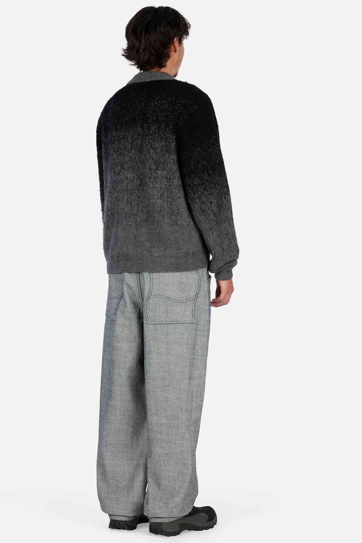 Dime - Mohair Double Zip Knit Black/Charcoal-6