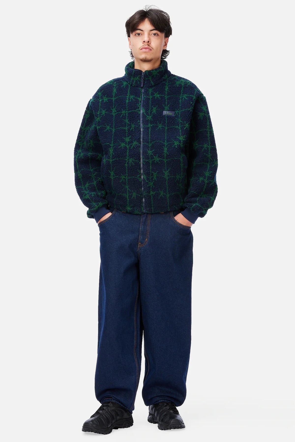 Dime - Polar Fleece Sherpa Zip Navy-5