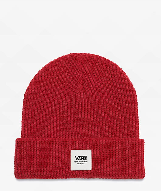 Vans - Waffle Cuff Toque Red-1