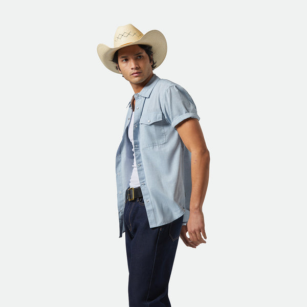 Brixton - Wayne S/S Woven Shirt ~ Medium Blue