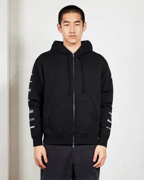 Pleasures - Wordmark Zip Hoodie Black