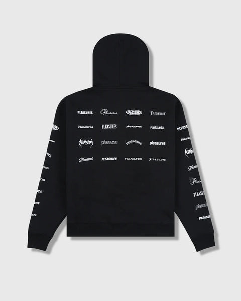 Pleasures - Wordmark Zip Hoodie Black