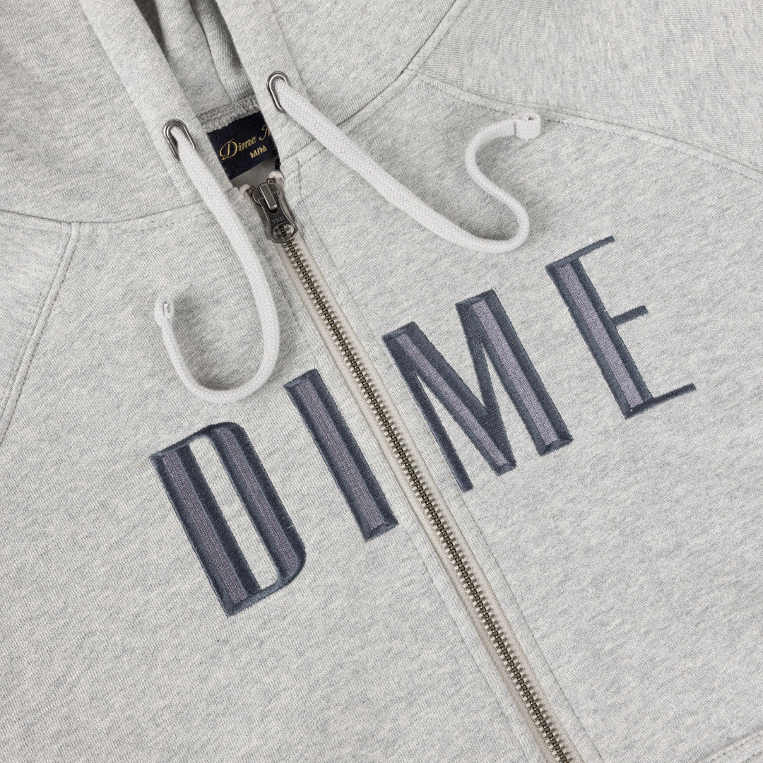 Dime - Blocks Zip Hoodie Heather Grey