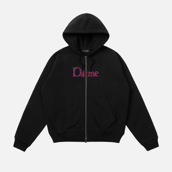 Dime - Classic Veins Zip Hoodie Black